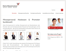 Tablet Screenshot of deine-messehostess.com